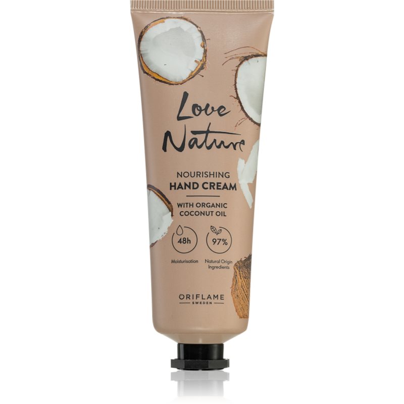 Oriflame Love Nature Organic Coconut Oil cremă hrănitoare pentru mâini 75 ml