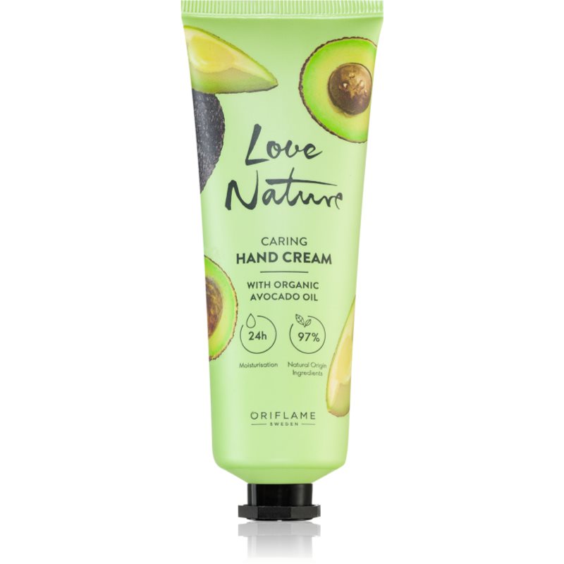 Oriflame Love Nature Organic Avocado Oil crema de maini hranitoare cu avocado 75 ml