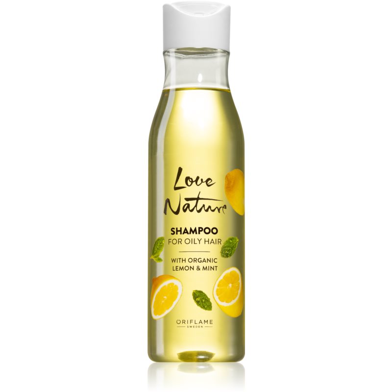 Oriflame Love Nature Organic Lemon & Mint Dybderensende shampoo Til fedtet hår 250 ml