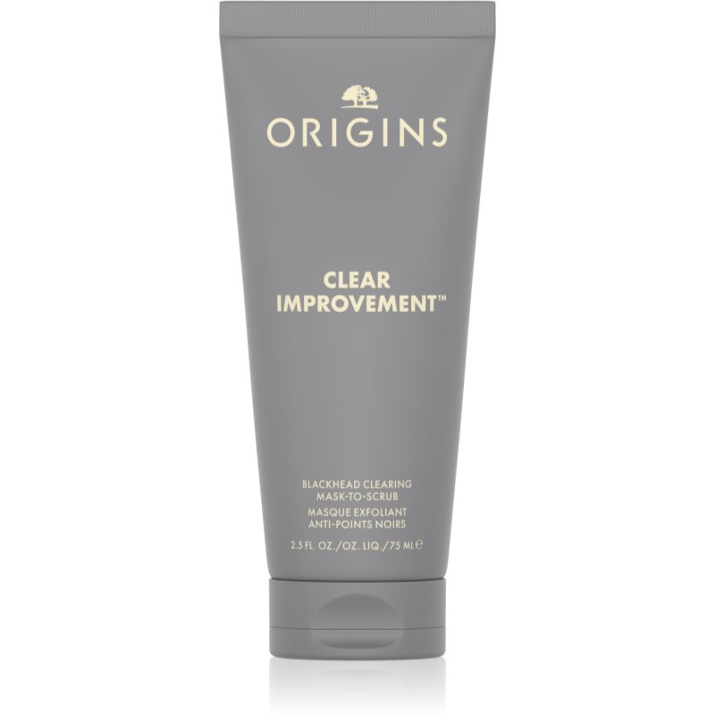 Origins Clear Improvement® Blackhead Clearing Mask-To-Scrub mască pentru curățarea porilor, împotriva punctelor negre 75 ml