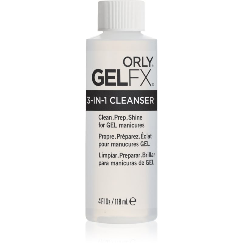 Orly Gelfx 3-in-1 Cleanser efuziune pentru îndepărtarea gelului de pe unghii pentru strălucire radiantă 118 ml