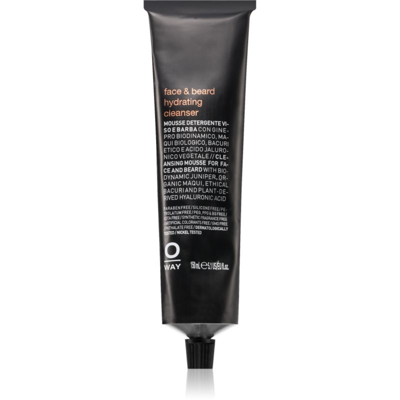 Oway Face &amp; Beard spuma de curatat pentru față și barbă 150 ml