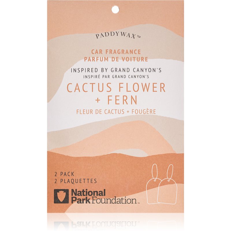 Paddywax Parks Cactus Flower + Fern parfum pentru masina 2 buc