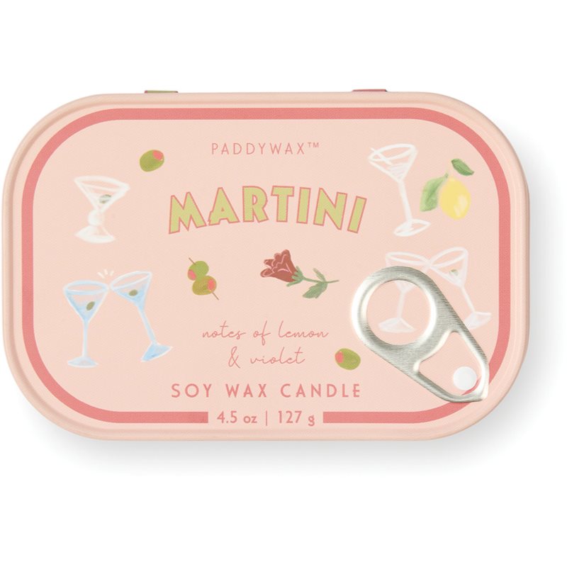 Paddywax Bistro Tin Martini lumânare parfumată în placă 127 g