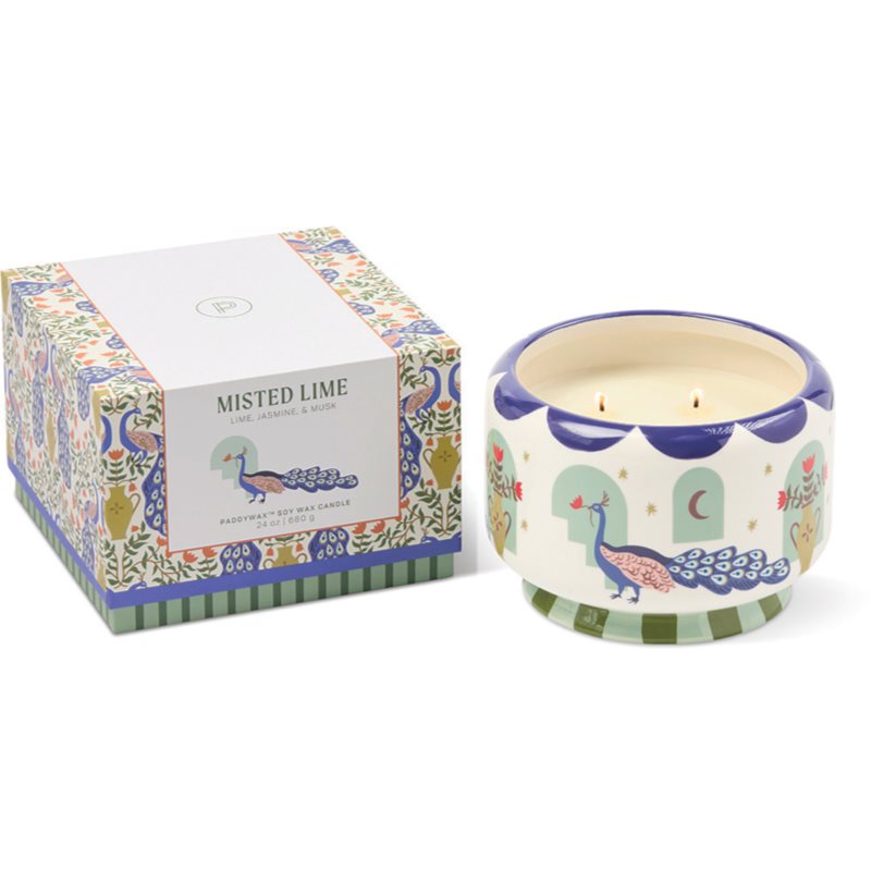Paddywax A Dopo Peacock Blue lumânare parfumată din ceramică 680 g