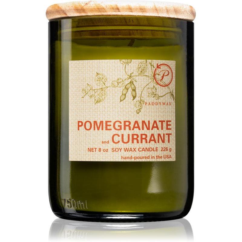 Paddywax Eco Green Pomegranate & Currant lumânare parfumată 226 g