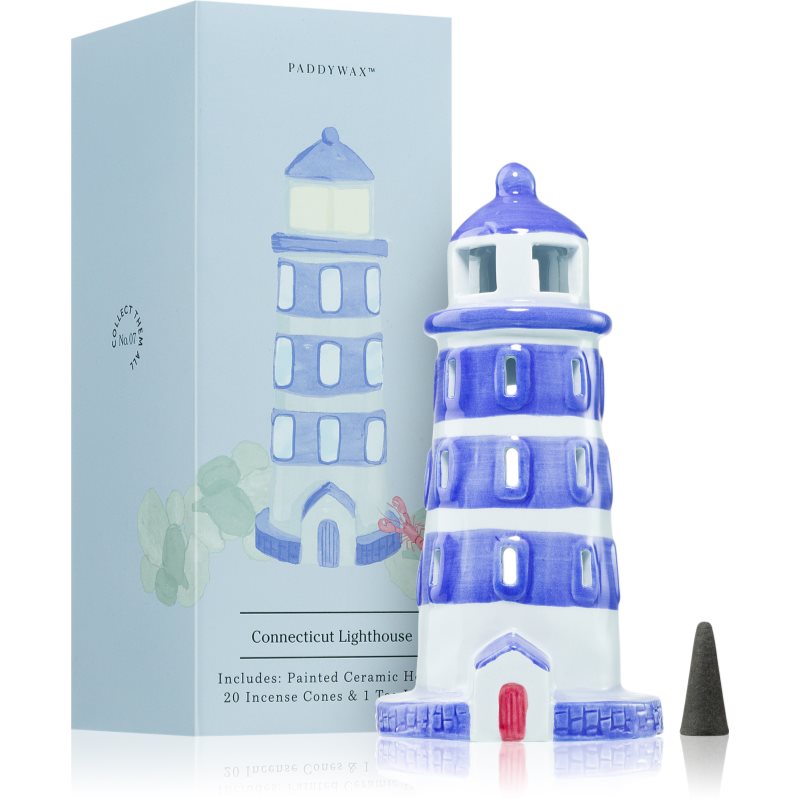 Paddywax Painted Ceramic House Connecticut Lighthouse set cadou
