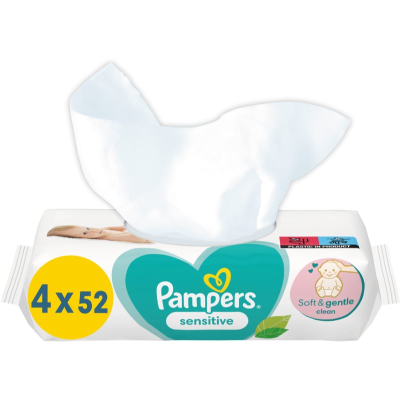 Pampers Sensitive Șervețele umede pentru copii pentru piele sensibila 4x52 buc