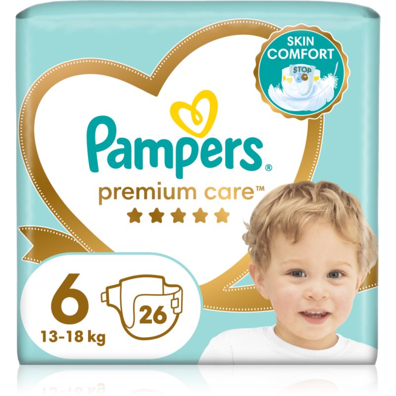 Pampers Premium Care Size 6 scutece de unică folosință 13-18 kg 26 buc Pampers Premium Care Size 6 scutece de unică folosință 13-18 kg 26 buc