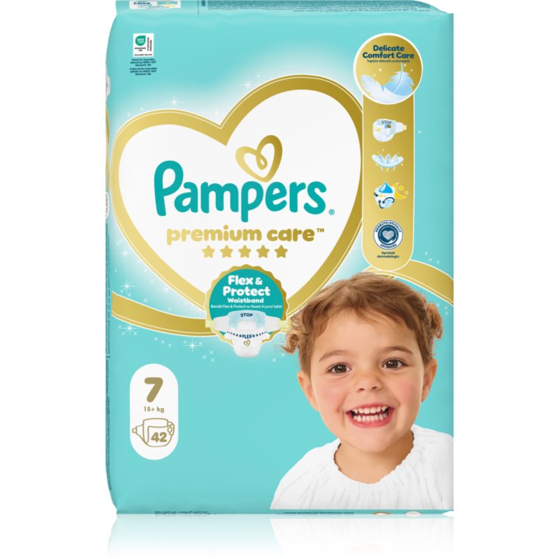Pampers Premium Care Size 7 scutece de unică folosință 15+ kg 42 buc