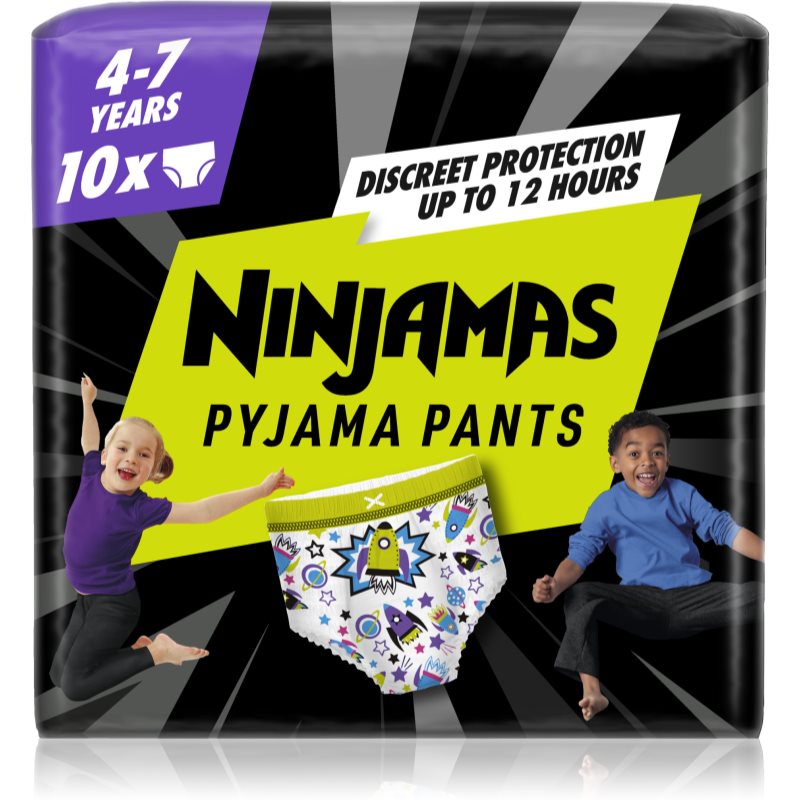 Pampers Ninjamas Pyjama Pants scutece tip chiloțel de noapte 17-30 kg Spaceships 10 buc