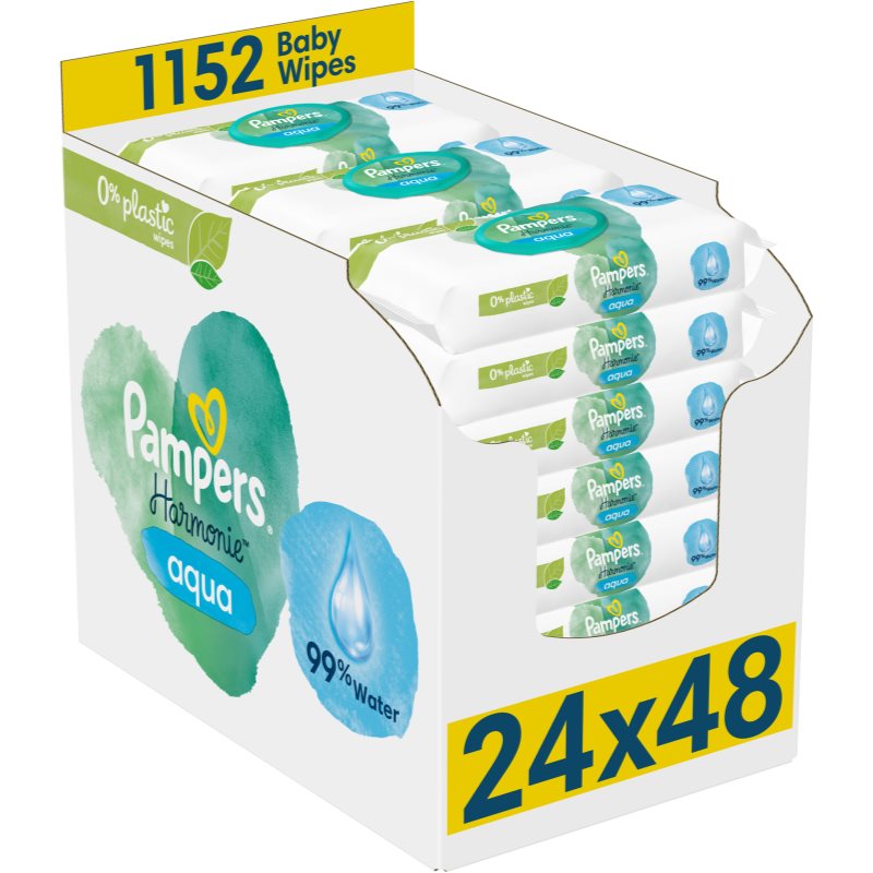 Pampers Harmonie Aqua feuchte Feuchttücher für Kinder 24x48 St.