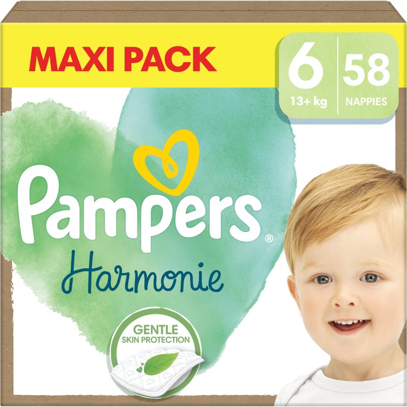 Pampers Harmonie Size 6 scutece de unică folosință 13+ kg 58 buc