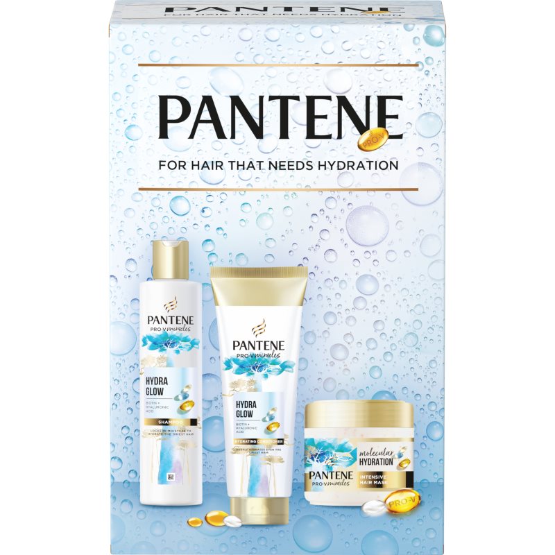 Pantene Pro-V Miracles Hydra Glow Gift Set set cadou pentru păr uscat și deteriorat Pantene Pro-V Miracles Hydra Glow Gift Set set cadou pentru păr uscat și deteriorat