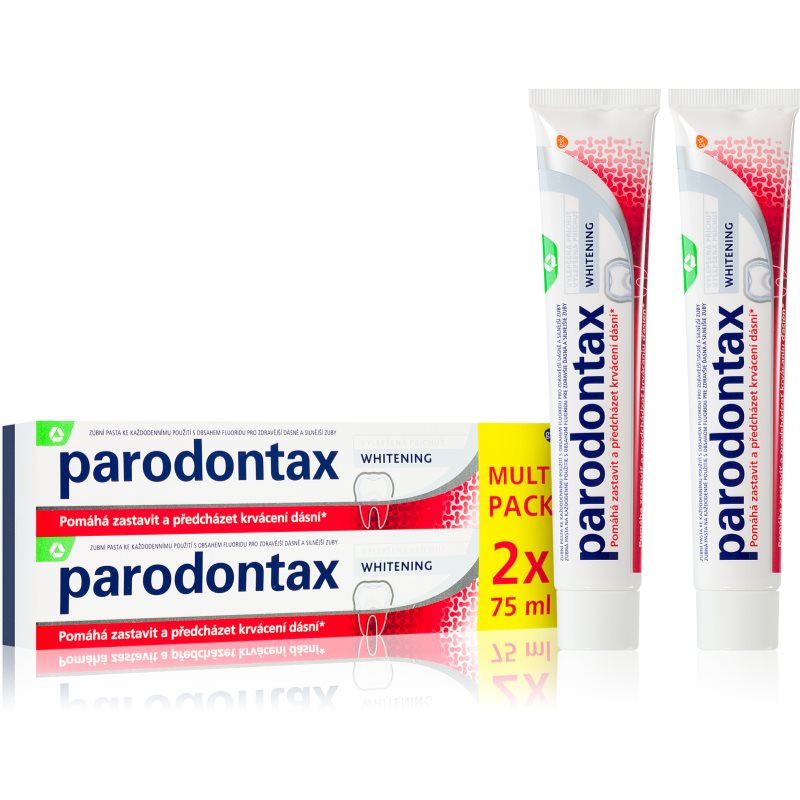 Parodontax Whitening pasta de dinti pentru albire impotriva sangerarii gingiilor 2x75 ml