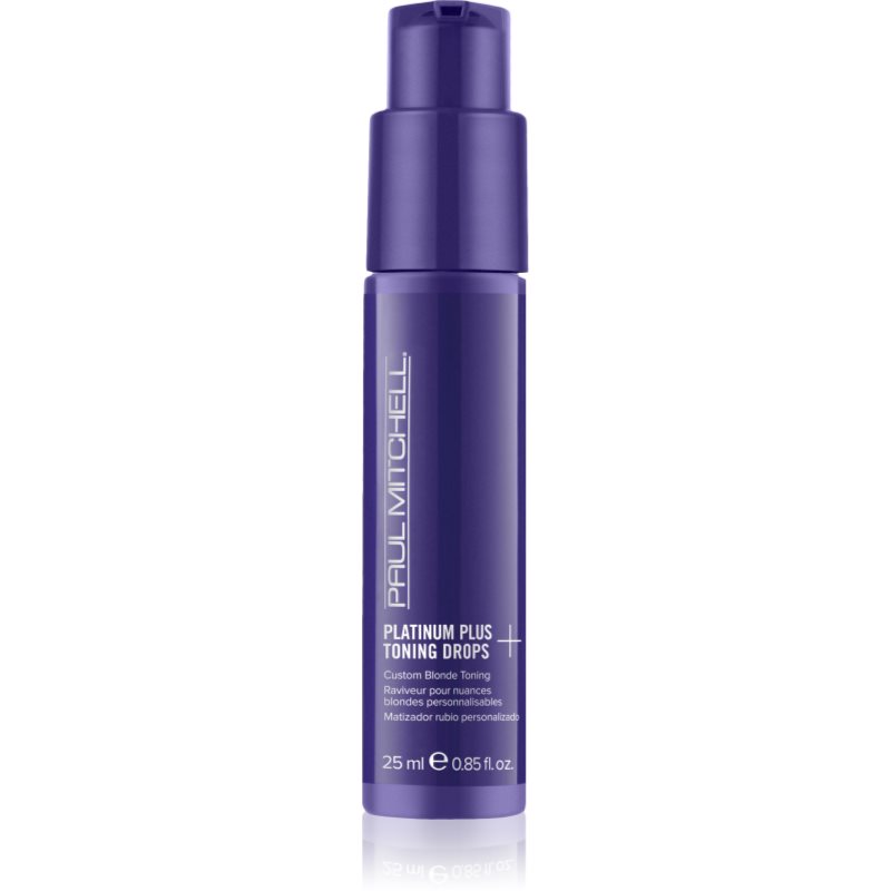 Paul Mitchell Platinum Plus Toning Drops picături cu pigmenți pentru păr în nuanțe reci de blond, decolorat sau șuvițat 25 ml