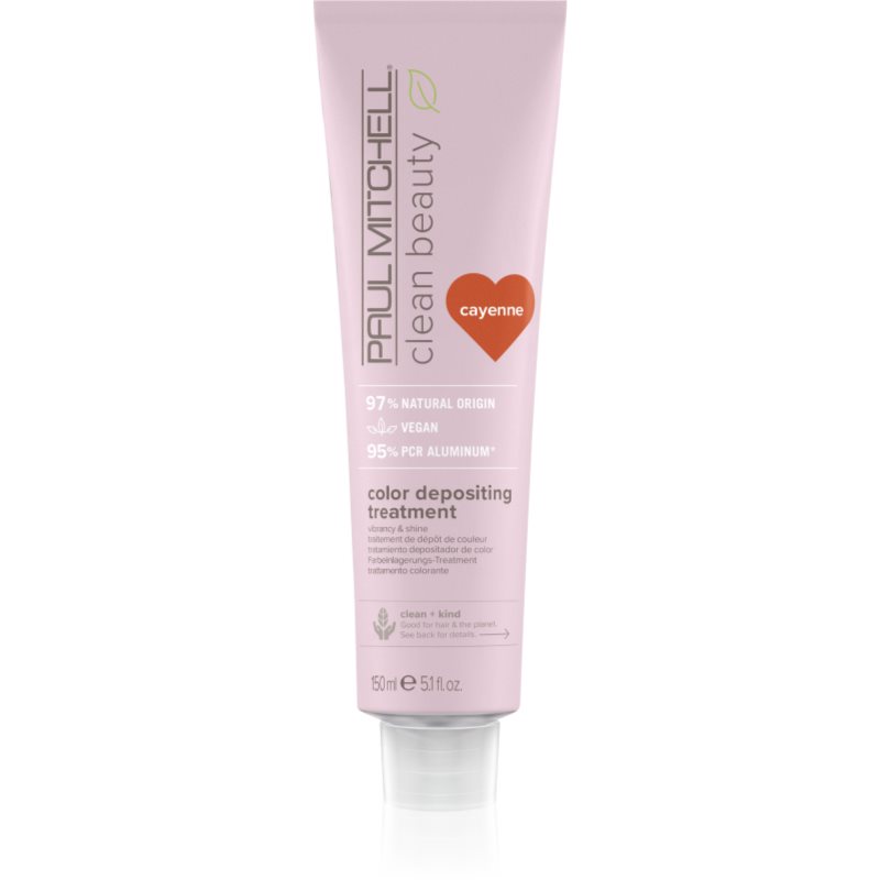 Paul Mitchell Clean Beauty Color Depositing Treatment masca hranitoare pentru păr vopsit culoare Cayenne 150 ml