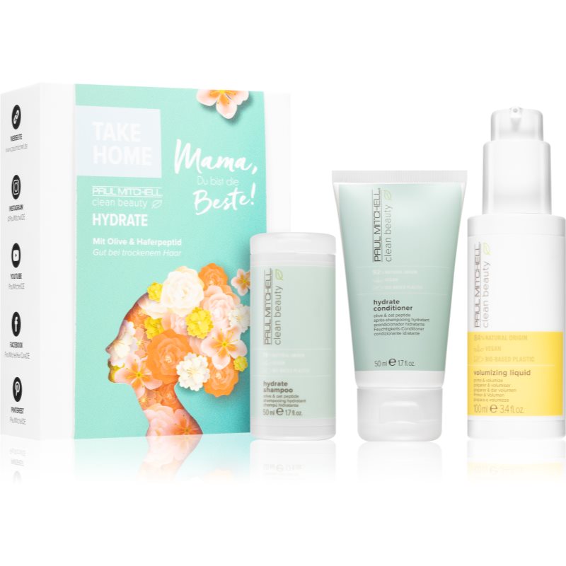 Paul Mitchell Clean Beauty Hydrate set (pentru par uscat)