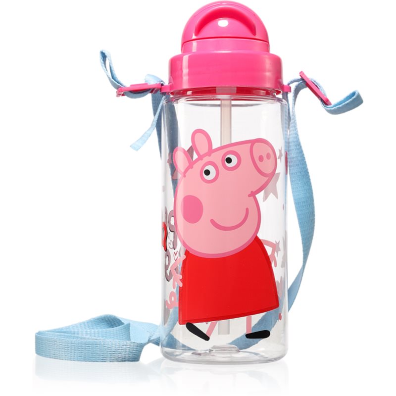 Peppa Pig Tritan Bottle With Strap sticlă pentru apă pentru copii 500 ml