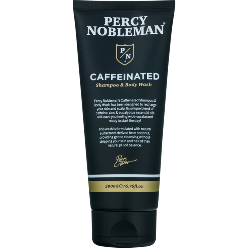Percy Nobleman Caffeinated sampon pe baza de cofeina pentru barbati pentru corp si par 200 ml