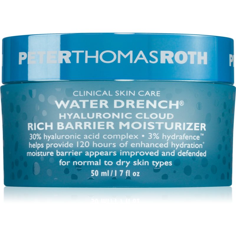 Peter Thomas Roth Water Drench Hyaluronic Cloud Rich Barrier Moisturizer crema bogat hidratanta reface bariera protectoare a pielii 50 ml