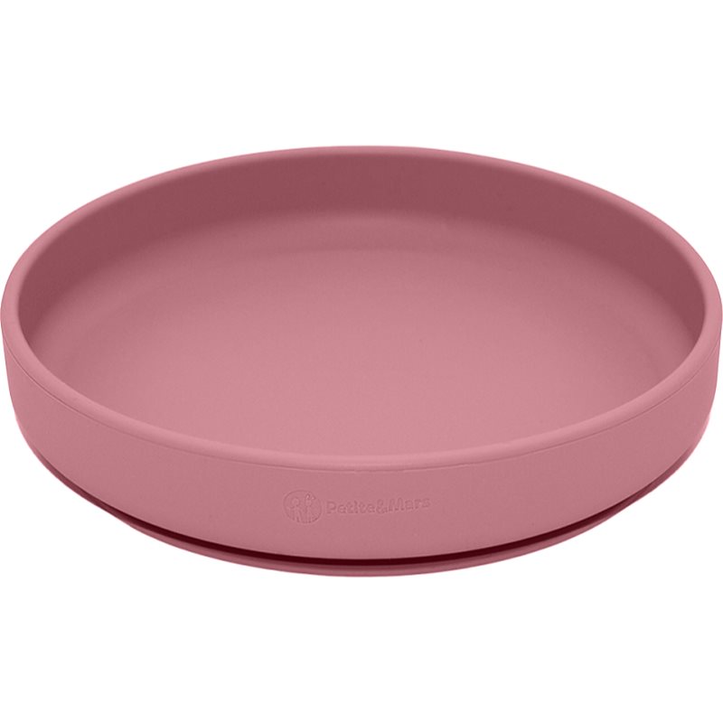 Petite&Mars Take&Match Silicone Plate farfurie cu ventuză Dusty Rose 6 m+ 1 buc