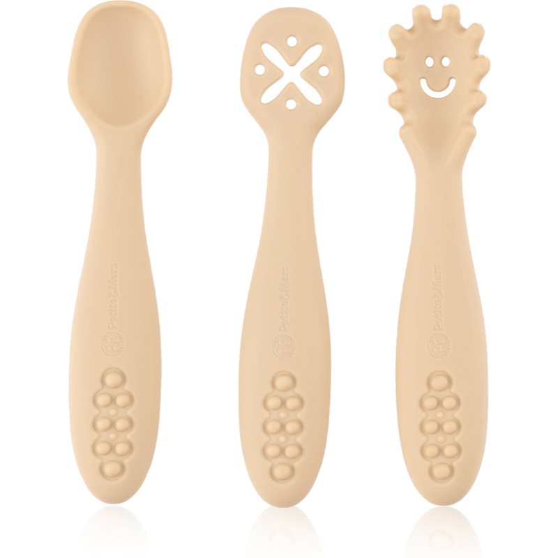 Petite&Mars Take&Match 6m+ linguriță pentru copii Desert Sand 3 buc
