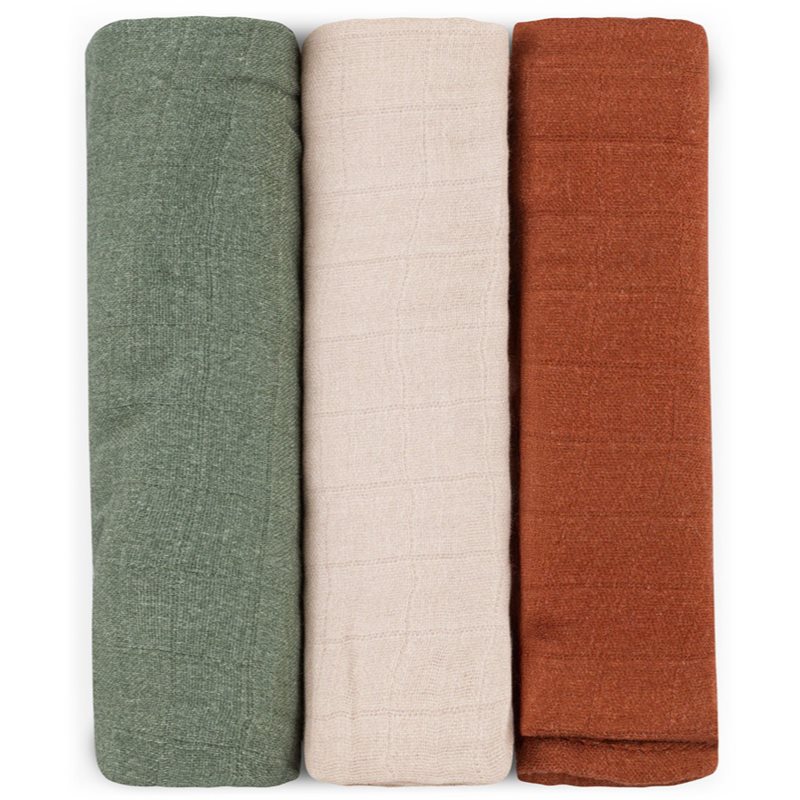 Petite&Mars Moussy scutece textile Earth Tones 68 x 68 cm 3 buc