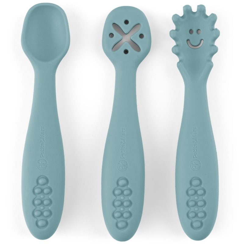 Petite&Mars Take&Match 6m+ linguriță pentru copii Frosted Sky 3 buc