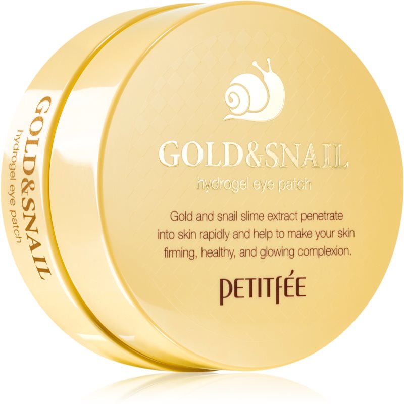 Petitfée Gold & Snail masca hidrogel pentru ochi extract de melc 60 buc