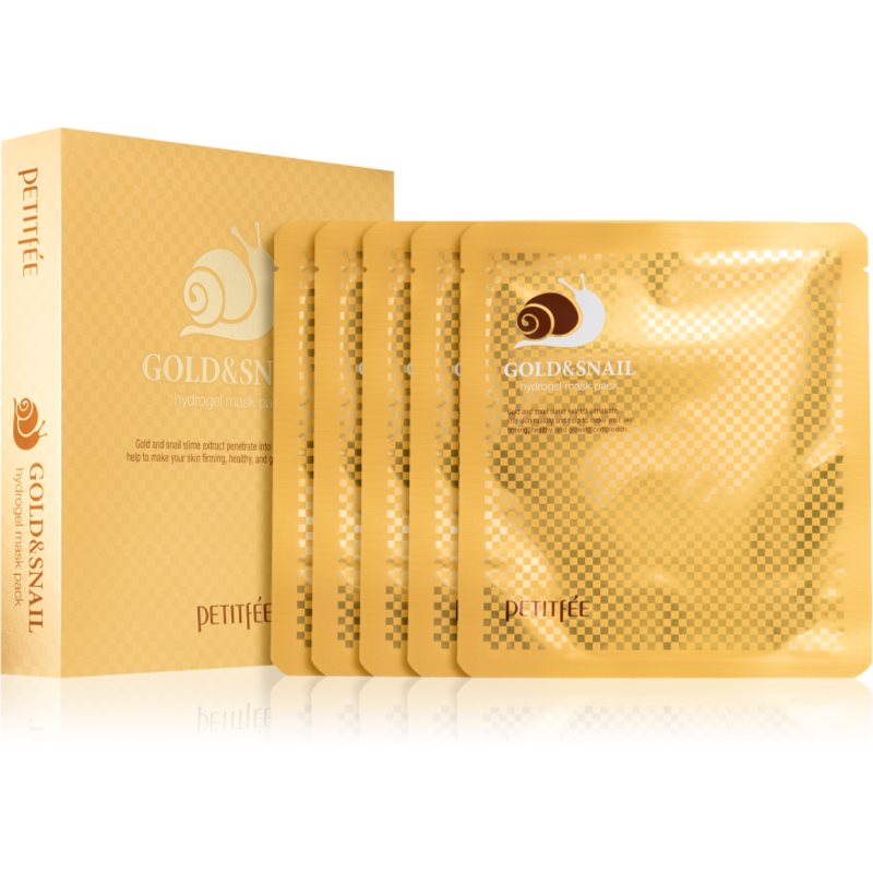 Petitfée Gold & Snail mască intensă cu hidrogel extract de melc 5x30 g