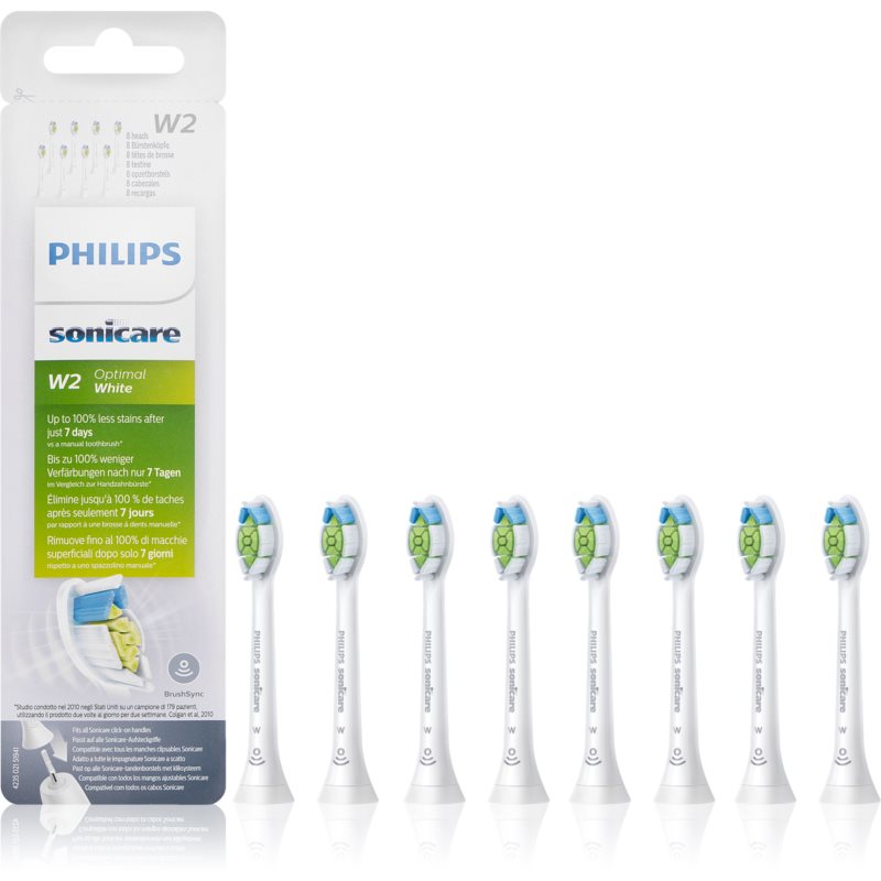 Philips Sonicare Optimal White Standard HX6068/12 capete de schimb pentru periuta de dinti 8 buc
