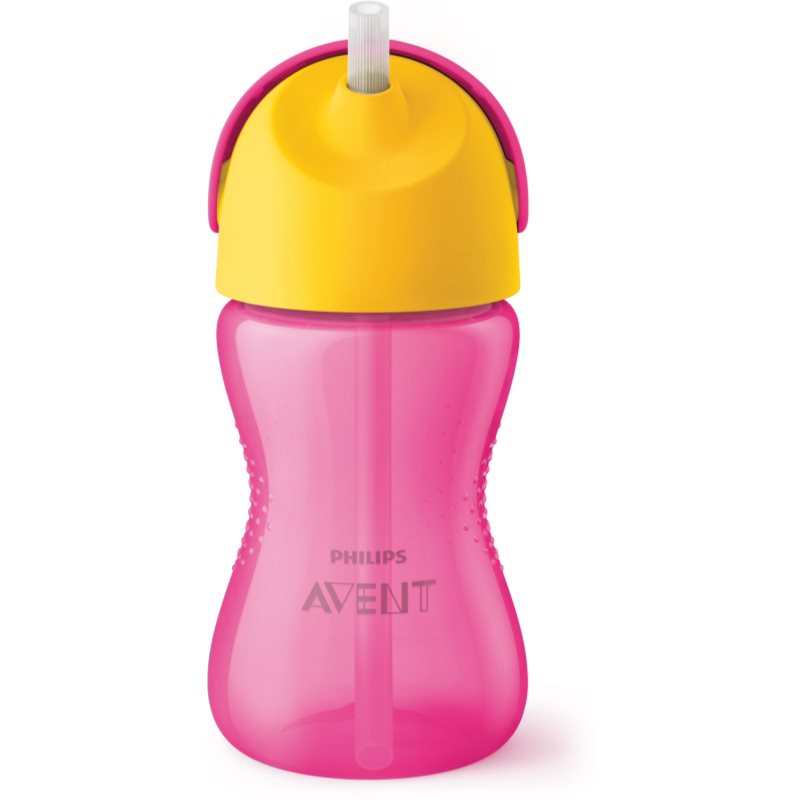 Philips Avent Bendy Straw SCF798/02 12m+ ceasca cu pai flexibil Pink 300 ml