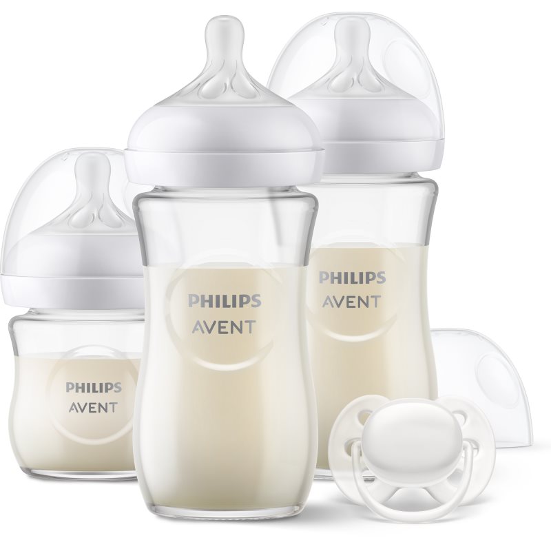 Philips Avent Natural Response Glass Set SCD878/11 set cadou pentru bebeluși