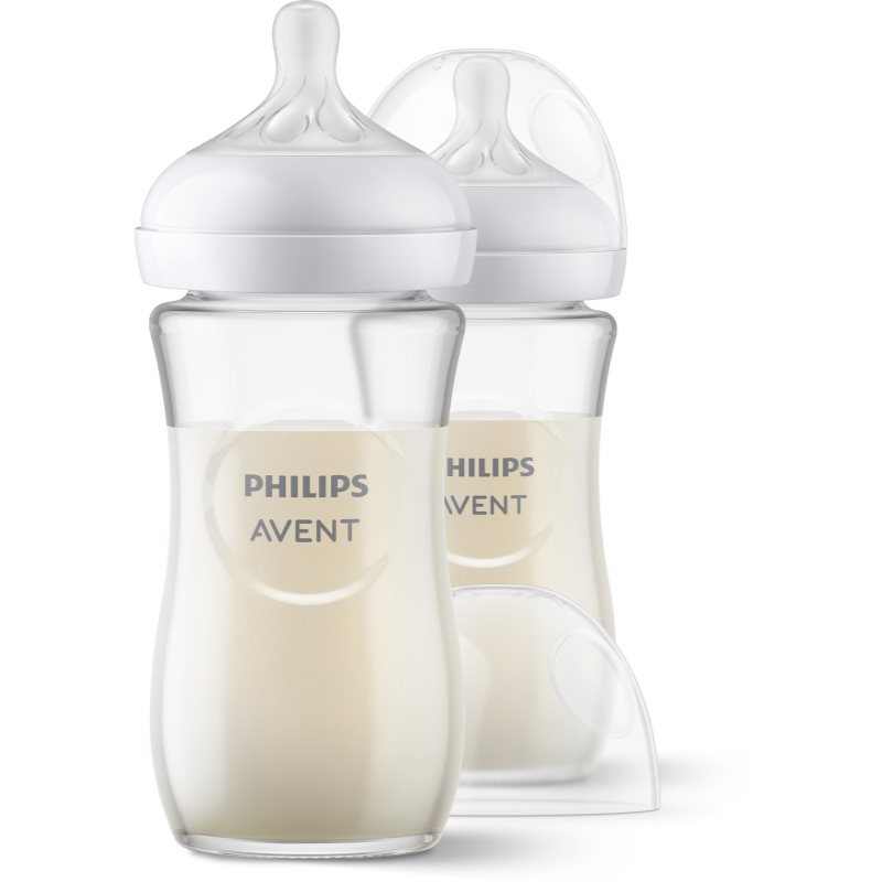 Philips Avent Natural Response Pure Glass biberon pentru sugari 1 m+ 2x240 ml