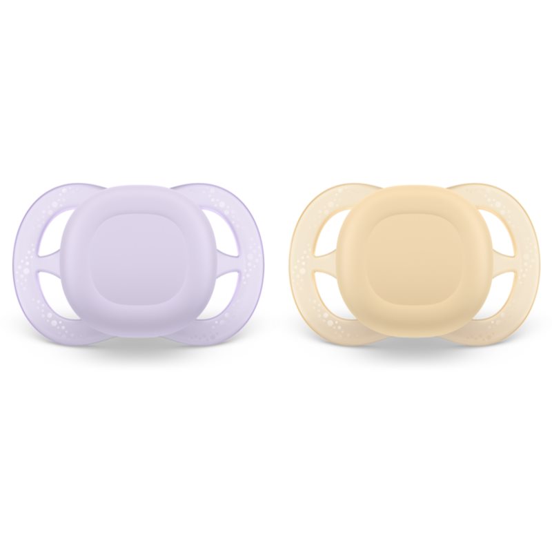 Philips Avent Ultrastart SCF075/01 0-2 m suzetă Yellow/Purple 2 buc