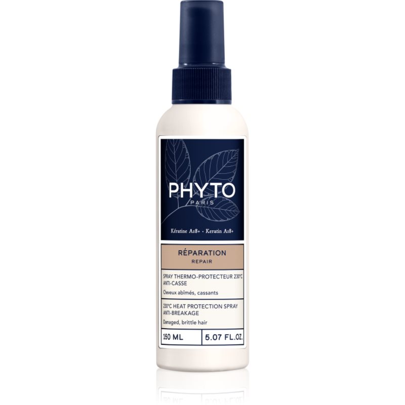 Phyto Repair 230° heat protection spray anti-breakage spray cu protecție termică, pentru aranjarea cu placa și cu ondulatorul 150 ml