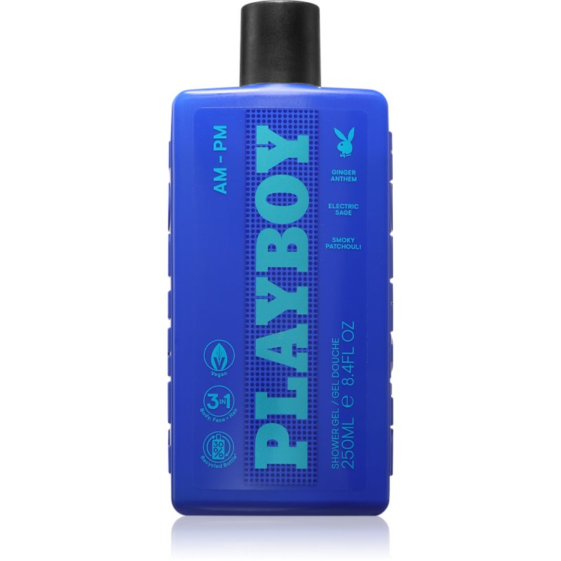 Playboy AM - PM gel de duș 3 in 1 pentru bărbați 250 ml Playboy AM - PM gel de duș 3 in 1 pentru bărbați 250 ml