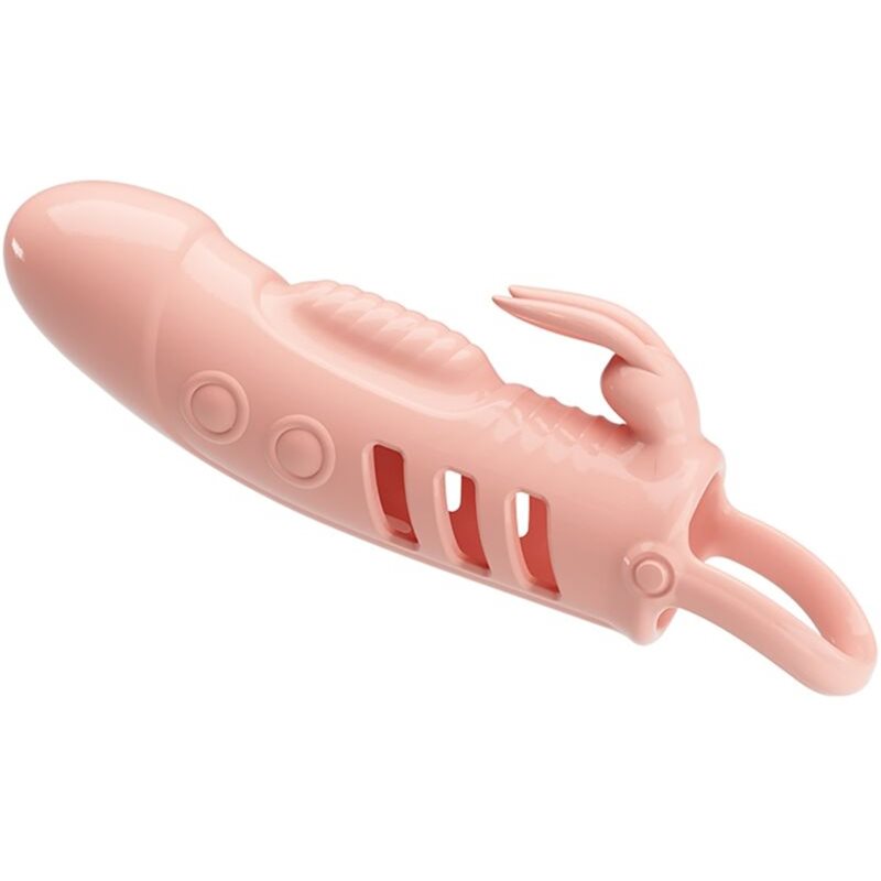 PRETTY LOVE Sloane Sleeve Rabbit extensie pentru penis vibrator flesh 14,8 cm