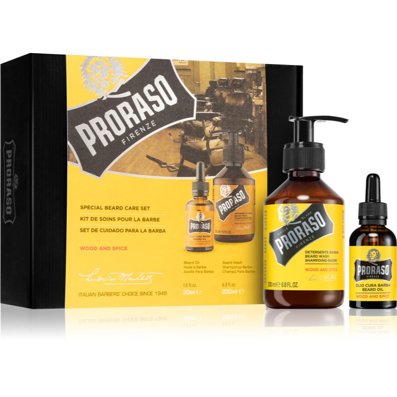 Proraso Set Beard Original set cadou Wood and Spice (pentru barbă) pentru bărbați