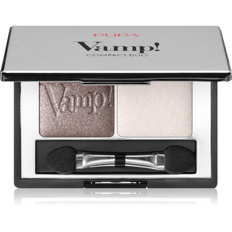 PUPA Milano Vamp! Compact Duo Eyeshadow duo fard ochi culoare 008 - Cream Taupe 2.2 g