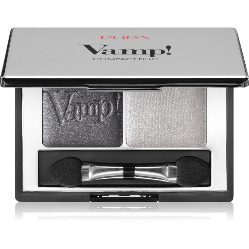 PUPA Milano Vamp! Compact Duo Eyeshadow duo fard ochi culoare 009 - Silver Stone 2.2 g
