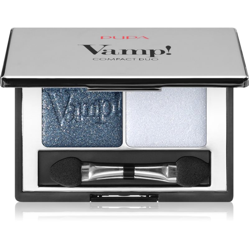 PUPA Milano Vamp! Compact Duo Eyeshadow duo fard ochi culoare 012 - Magnetic Blue 2.2 g