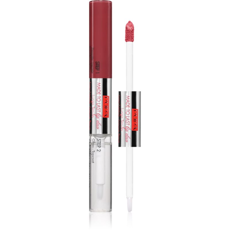 PUPA Milano Made to Last Lip Duo Ruj de buze lichid, de lunga durata stralucitor culoare 015 - Nude Set 2x4 ml