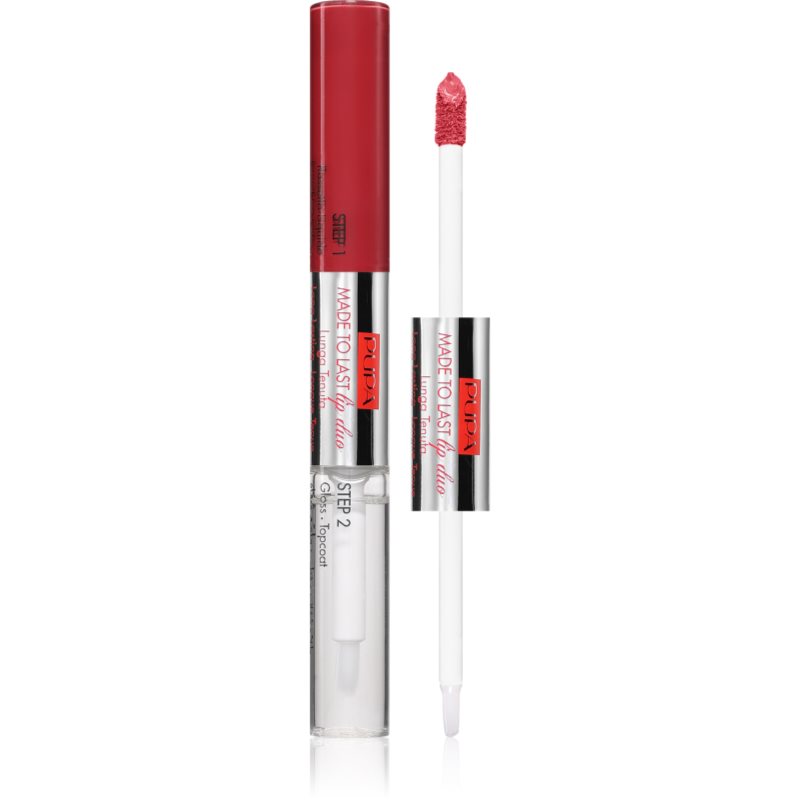 PUPA Milano Made to Last Lip Duo Ruj de buze lichid, de lunga durata stralucitor culoare 016 - Hot Pink 2x4 ml