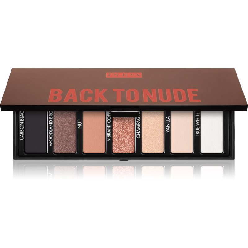 PUPA Milano Make-up Stories Compact Eyeshadow Palette paletă cu farduri de ochi culoare Back to Nude 13.3 g