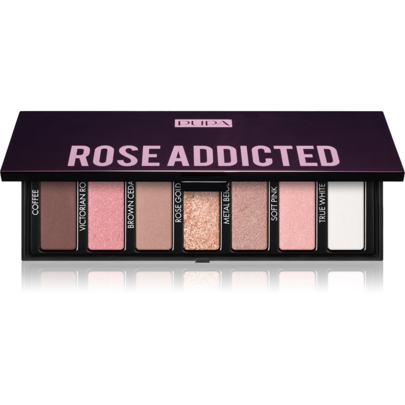 PUPA Milano Make-up Stories Compact Eyeshadow Palette paletă cu farduri de ochi culoare Rose Addicted 13.3 g