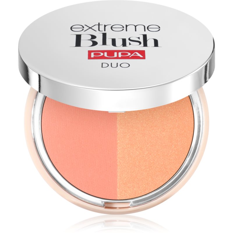 PUPA Milano Extreme Blush Duo fard de obraz compact culoare 130 - Matt Salmon - Radiant Peach 4 g