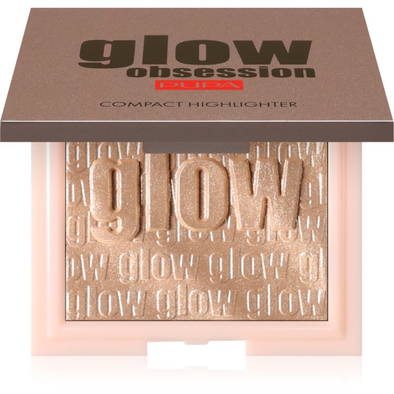 PUPA Milano Glow Obsession Pudra compacta ce ofera luminozitate culoare 100 - Light Gold 6 g