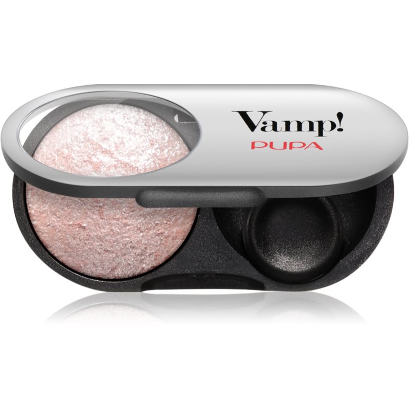 PUPA Milano Vamp! Radiant Baked Eyeshadow fard de culoare vibranta si lunga durata culoare 208 Ballerina Pink - WET &amp; DRY 1 g